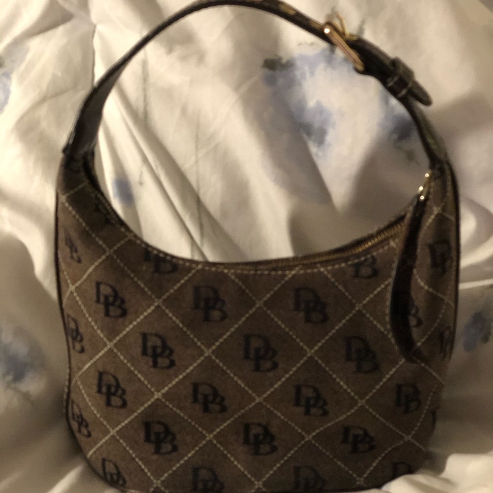 Dooney & Bourke Canvas Logo Hobo Bag
